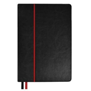 Ежедневник А5  160л "Escalada" черный/красный н/датир кожзам тв.пер 70624