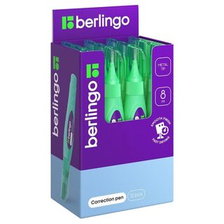 Корректирующая ручка "Berlingo" 8мл металл KR_08010