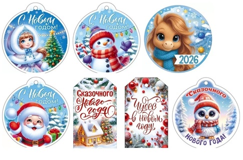 Открытка мини "Новый год" №025