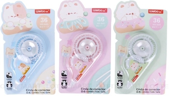 Корректирующая лента "Weibo" 6м*5мм ассорти KO WB-8685