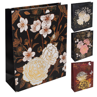 Сумка ламинированная 26*32 "Цветочное очарование" блестки 210г/м² 253833