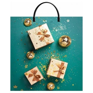 Пакет  36*37 "Тико.НГ.Золотые подарки" 100мкм с пластиковой ручкой 5138