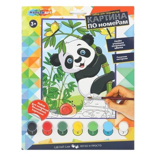 Картина для рисования по номерам "Панда и бамбук" 17*23см CANV17X23-126707 404407
