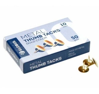 Кнопки  50шт "Глобус" золотые К10-50З