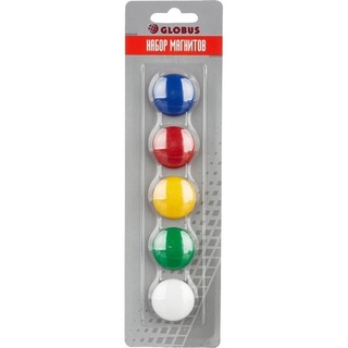 Набор магнитов для доски "Глобус" 3см 5шт МЦ30