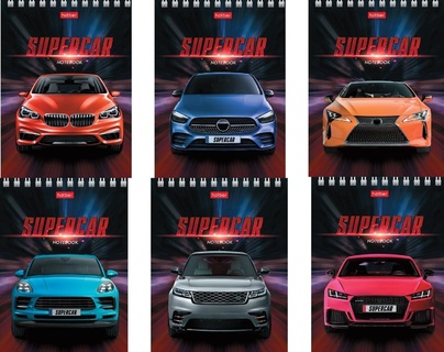 Блокнот А6   40л "Машины" спираль лак Хатбер 40Б6В1гр 004666