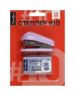 Степлер №10 12л "Глобус" мини со скобами СтС10м блистер