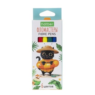 Фломастеры  6цв "ЖЖ-МЯУ" FP_093493 Hatber