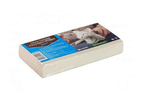 Пластилин скульптурный  0,5кг "Глобус" белый ПЛС-06