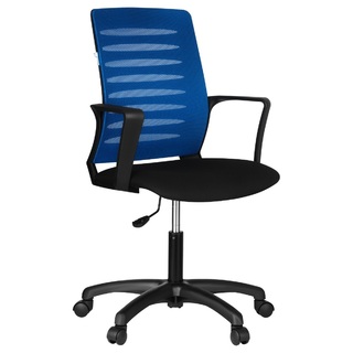 Кресло оператора Helmi HL-M16 "Webstar" ткань/сетка синяя/черная 376059 (под заказ)