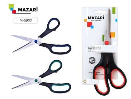 Ножницы 20см "Be Top" с резиновыми вставками Mazari М-5603