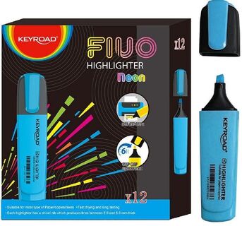 Текстовыделитель "KEYROAD.Neon" голубой 2-5мм KR972169