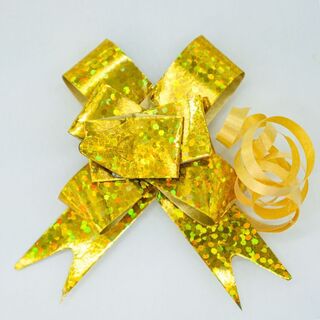 Бант -Бабочка малый голография 1,2см Золото ч09275
