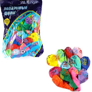 Шары 12" "Цветы и бабочки" (100шт) AL6381