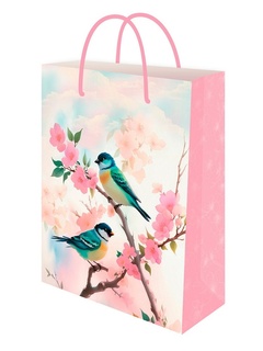 Сумка ламинированная 22*31 "Синицы" ППК-7929