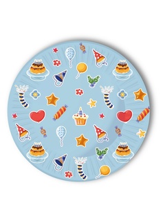 Тарелки "Торжество" бумажные d18см (6шт в уп) ТМ-2127