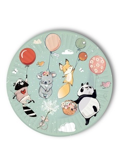 Тарелки "Звери на шариках" бумажные d23см (6шт в уп) ТБ-2132