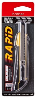 Нож канцелярский малый 9мм "Hatber.Rapid" UK_060164
