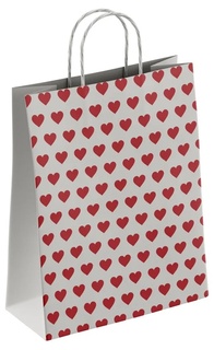 Сумка крафт 22*25 "Сердца" 100г/м2 117523 ПЗБМ