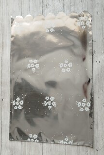 Пакет металлизированный 25*35 "Цветочки" 254