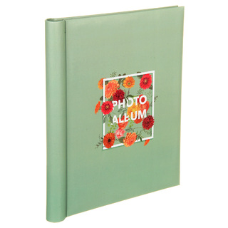 Фотоальбом  10л "Цветы в рамке.Зеленый" магнитный 131681