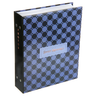 Фотоальбом 200 фото "Узор.Кружочки.Синий" 134261 PP-46200