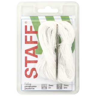 Набор для прошивки документов (игла 80 мм,игла 58 мм,нить 30 м) 602465 STAFF (ЗАКАЗ)