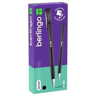 Ручка гелевая "Berlingo.X-Gel" черная 0,5мм CGp_50120