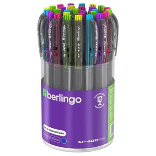 Ручка шариковая "Berlingo.SI-400 Color" синяя автомат 0,7мм CBm_70500