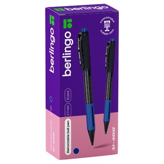 Ручка шариковая "Berlingo.SI-400" синяя автомат 0,7мм CBm_70502