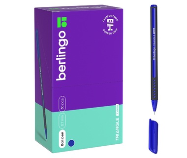 Ручка шариковая "Berlingo.Triangle Twin" синяя  0,7мм CBp_07283