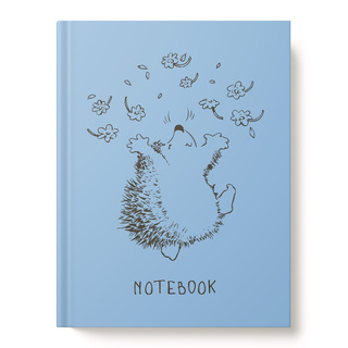 Записная книжка А6   80л "Ежик" клетка интегр.пер софт-тач тисн.фольгой ПП2030870