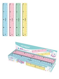 Линейка  20см "KEYROAD.Пастель" пластик KR972537