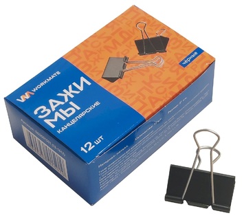 Зажим канц  51мм "Workmate" черные  15-1612