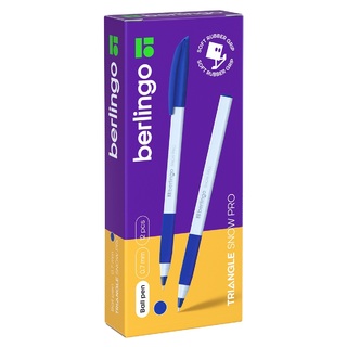 Ручка шариковая "Berlingo.Triangle Snow Pro" синяя 0,7мм трехгранные CBp_70862