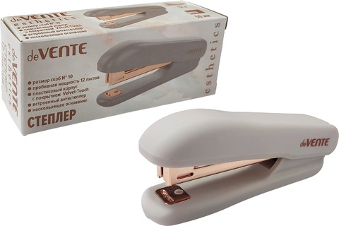 Степлер №10 12л "deVente.Esthetics" пластик лавандово/пепельный 4142520