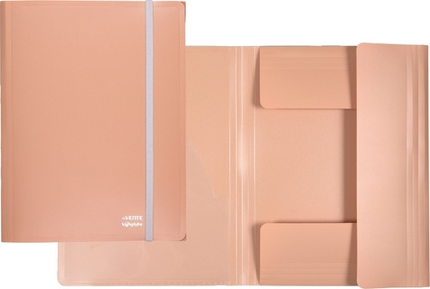 Папка на резинке "deVente.sigNature" А4 650мкм пудрово розовая карман 3070500