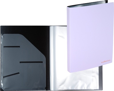 Папка  40 файлов "deVente.Esthetics" А4 700мкм soft-touch 3101532 лавандово/пепельный карман