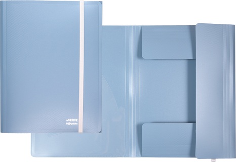 Папка на резинке "deVente.sigNature" А4 650мкм сумеречно синяя карман 3070502