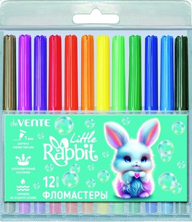 Фломастеры 12цв "deVente.Little Rabbit" вентелир.колпачки 5081640