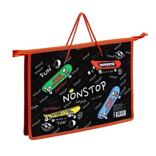 Папка для тетрадей А4 ПМ-А4-35 "Безостановки" пластик+ткань 5см 1 отд молния с ручками