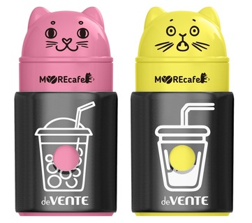 Точилка "deVente.МУР кафе"+ ластик с контейнером 8031608