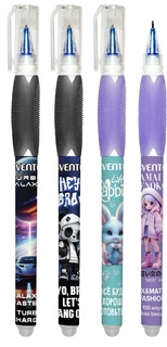 Ручка Пиши-стирай гелевая "deVente.Ассорти" синяя 0,5мм с ластиком 5051626