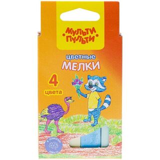 Мел цветной набор  4цв "Мульти-Пульти.Енот в Австралии" ЦМ_11128