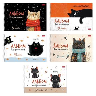 Альбом для рисования 32л "Котэ" спираль 32А4лВсп 094699 Хатбер