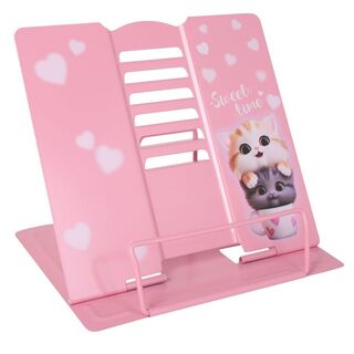 Подставка для книг "Кокос.Cute cats" металл. розовая 251432