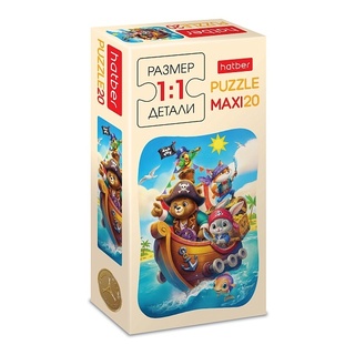 Пазлы Хатбер   20эл MAXI "Пушистые пираты" 20ПЗ5_35340 093491