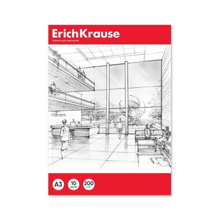 Папка для черчения А3 10л "ErichKrause" 200г/м² 53136
