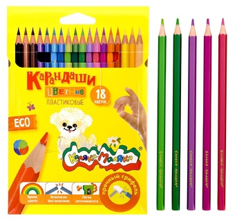 Карандаши 18 цв "Каляка-Маляка.Собачка" пластик  КПКМ18Б