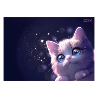 Клеенка для труда "Кокос.Любимый котик" 50*70см 140мкм ПВХ 260581 (4096)